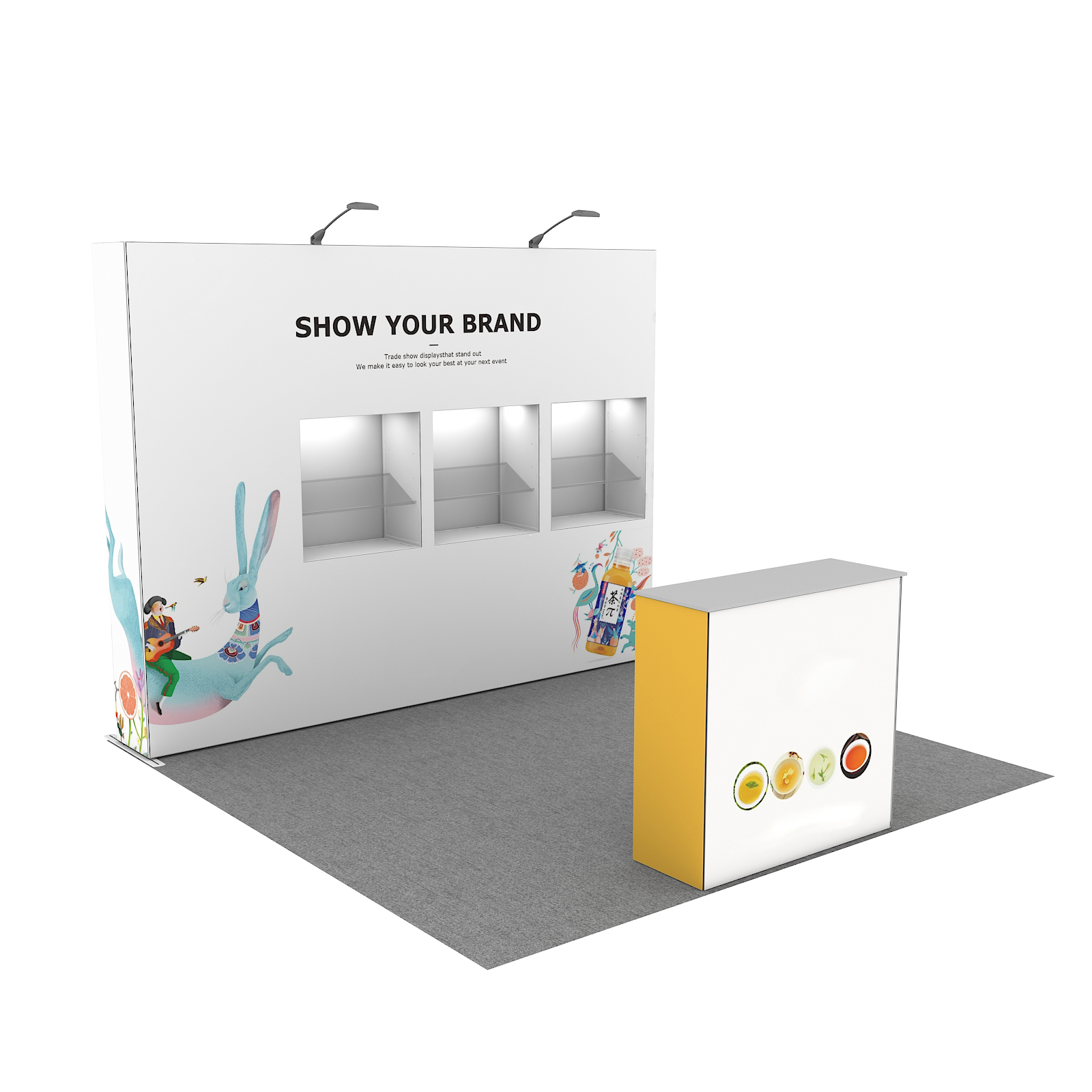 trade show product display stands 1-no logo